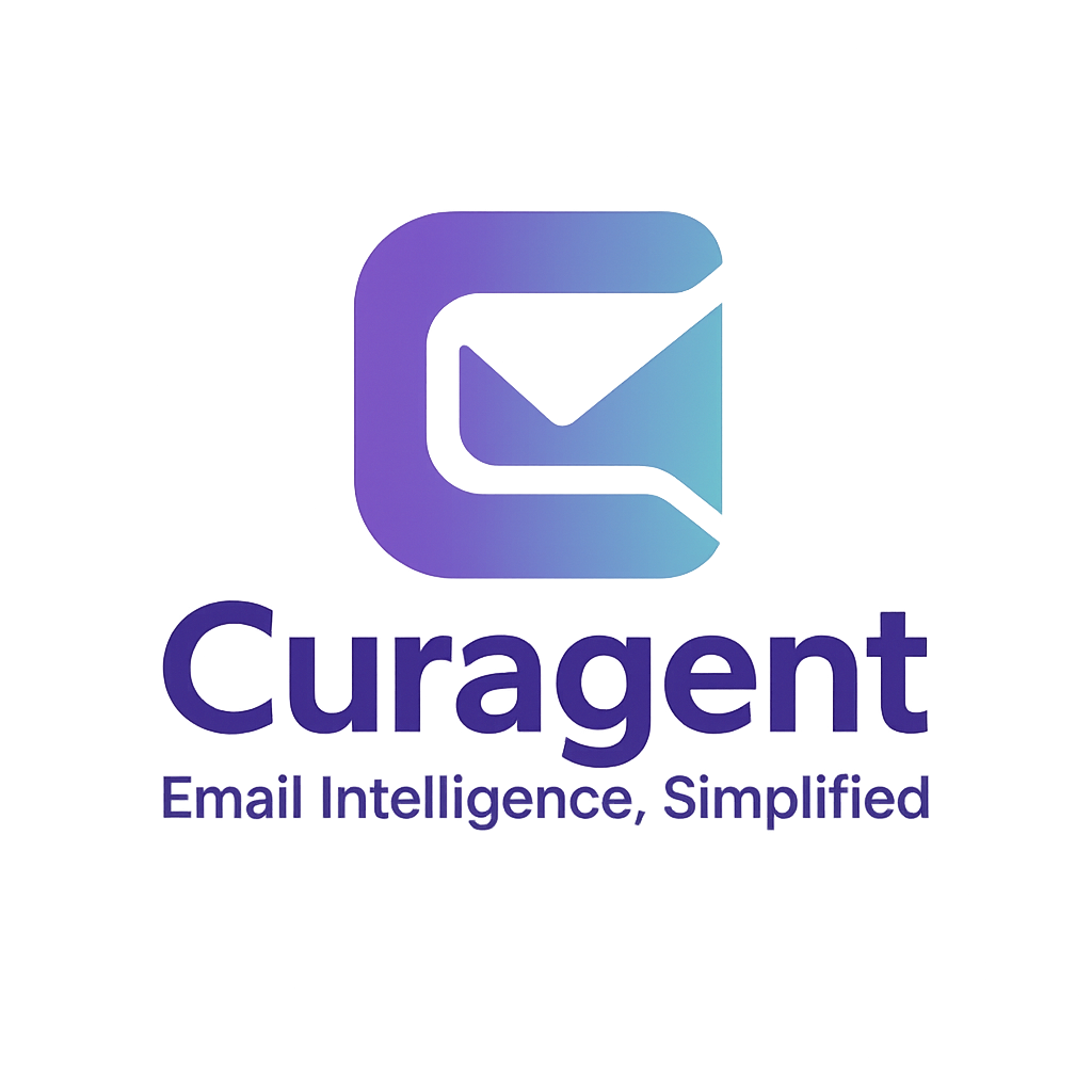 Curagent logo with tagline: Email Intelligence, Simplified